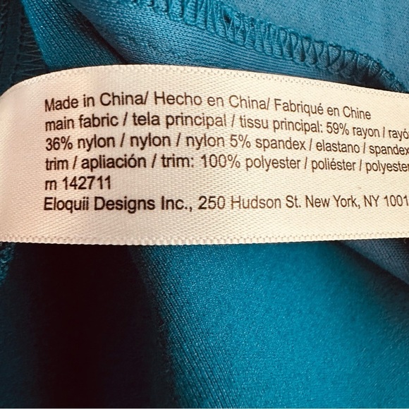 ELOQUII ULTIMATE STRETCH ONE BUTTON TAILORED TEAL JACKET SIZE 18 - Picture 15 of 15